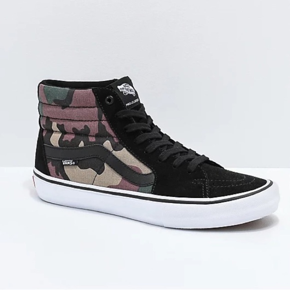 Vans Sk8 Hi Pro sneakers camo men’s size 4 women’s size 5.5